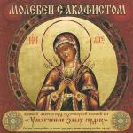Akathist to the Most Holy Theotokos in front of Her icon, called “Softening Evil Hearts” or “Seven Shooter”
